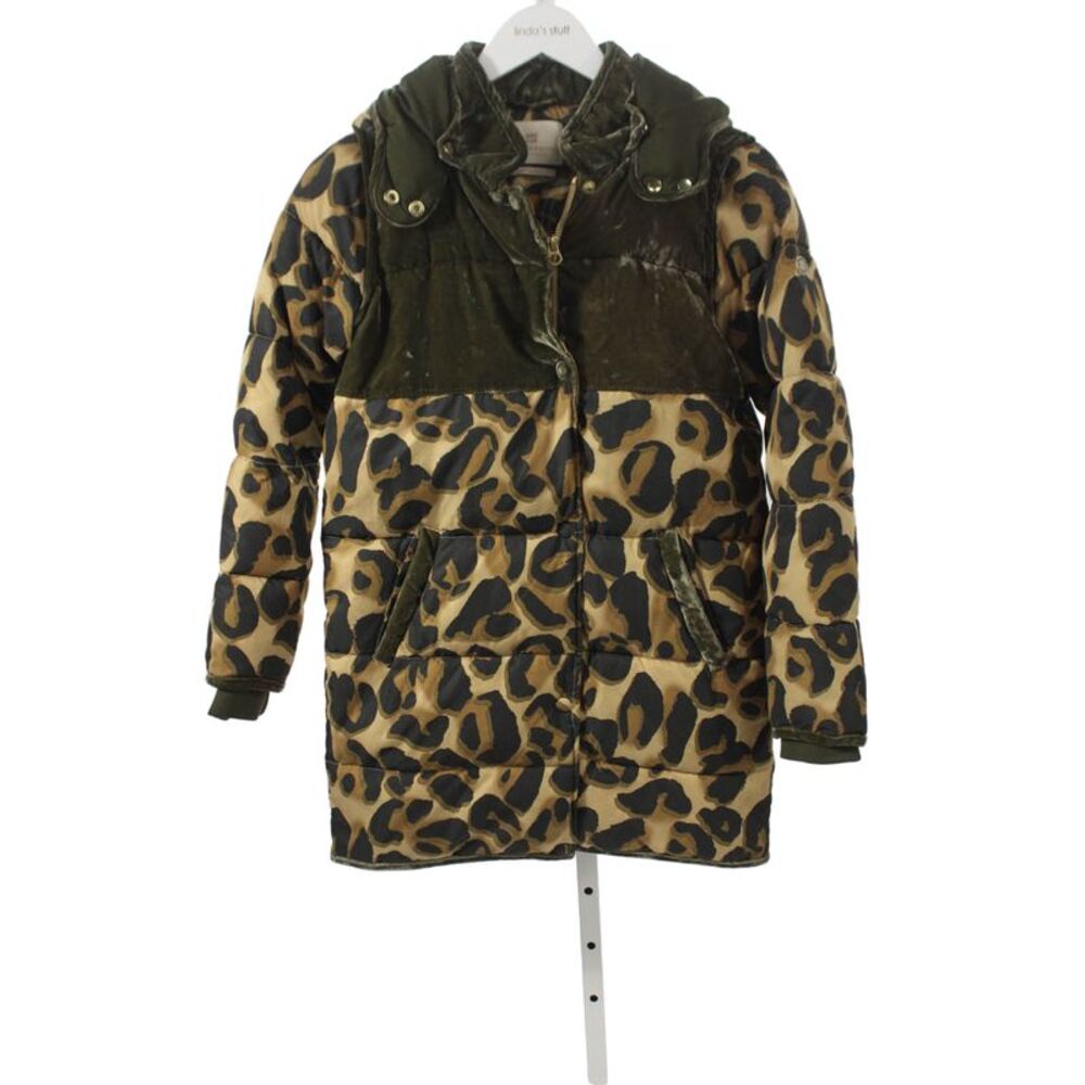 Scotch & Soda Girls Animal Print Hooded Zip Up Jacket Beige Size 14